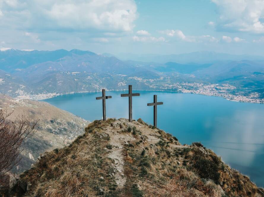 3 crosses on mountain